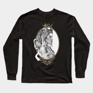 The Angel's Embrace | Vintage Angel Portrait | The Lovers Tarot Card Long Sleeve T-Shirt